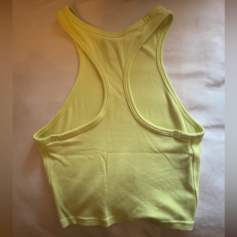 Lululemon LA Front Racer Crop Tank - Lemon Vibe - Picture 7 of 7